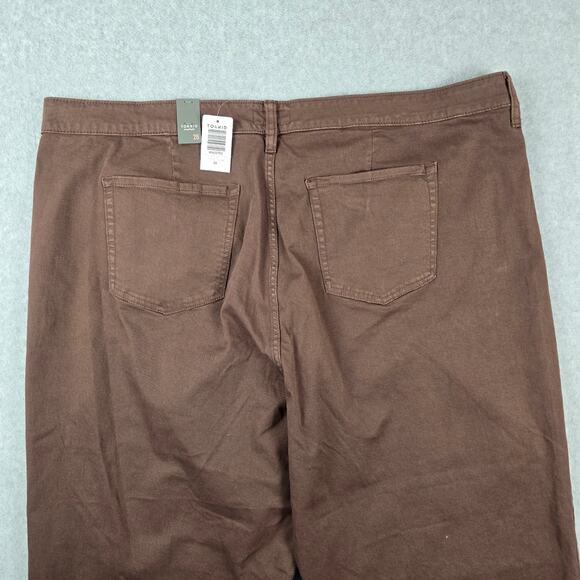NWT Torrid Pants Womens Size 26 Crop Wide Leg High Rise Brown 46" Waist - Picture 4 of 13